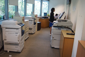 Li Ka Shing Library Printing room on level 3