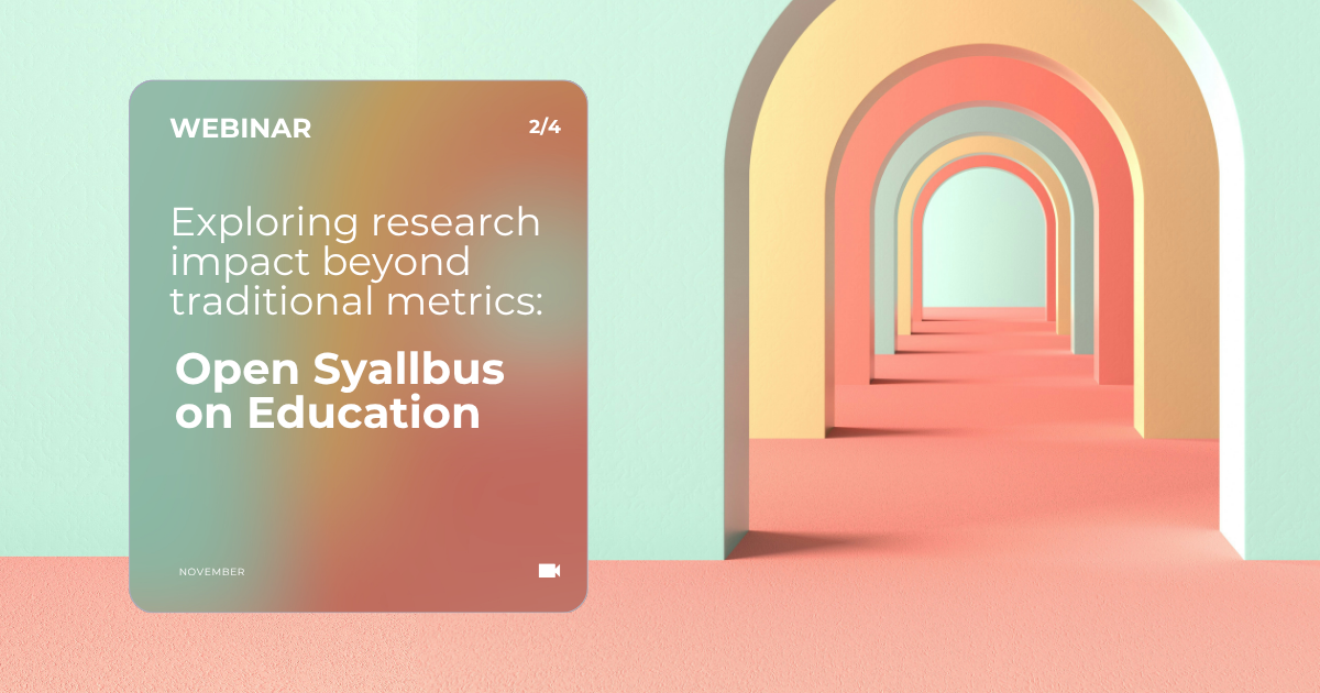 Exploring research impact beyond traditional metrics: Open Syllabus on education