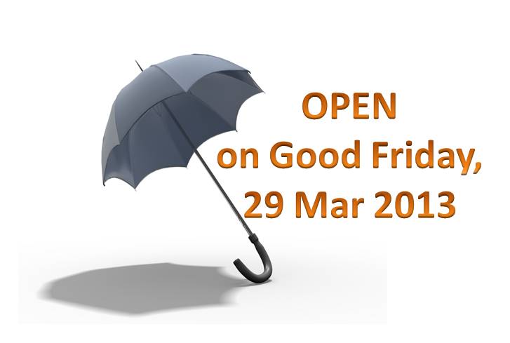 Library Opening: Good Friday, 29th March