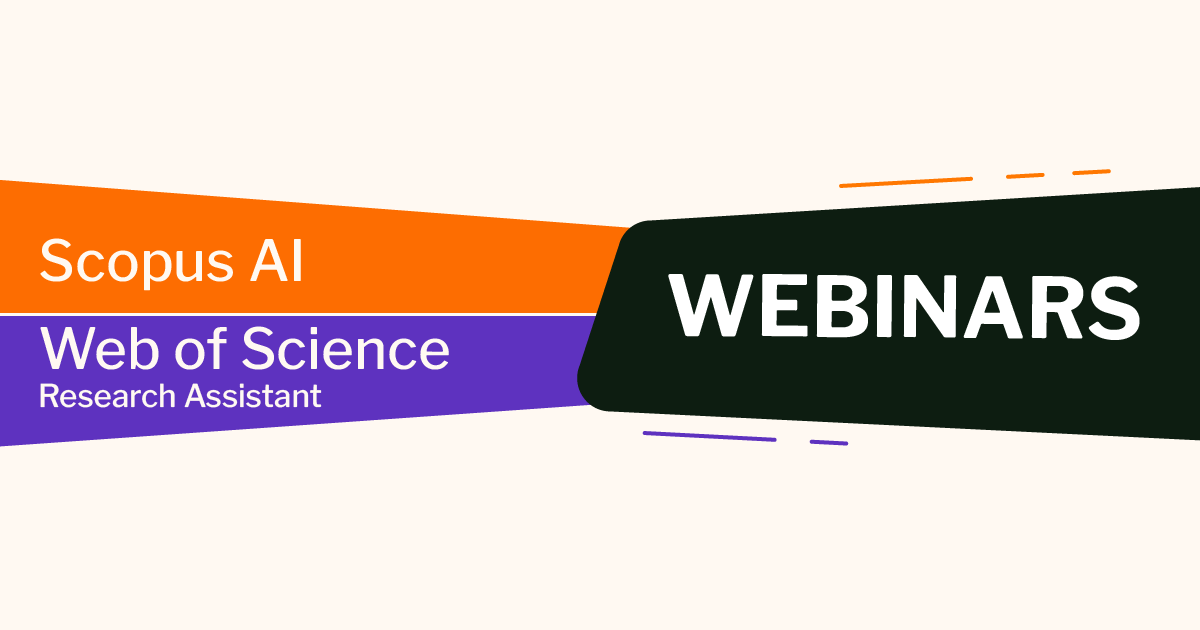 Online webinars: Scopus AI + Web of Science RA