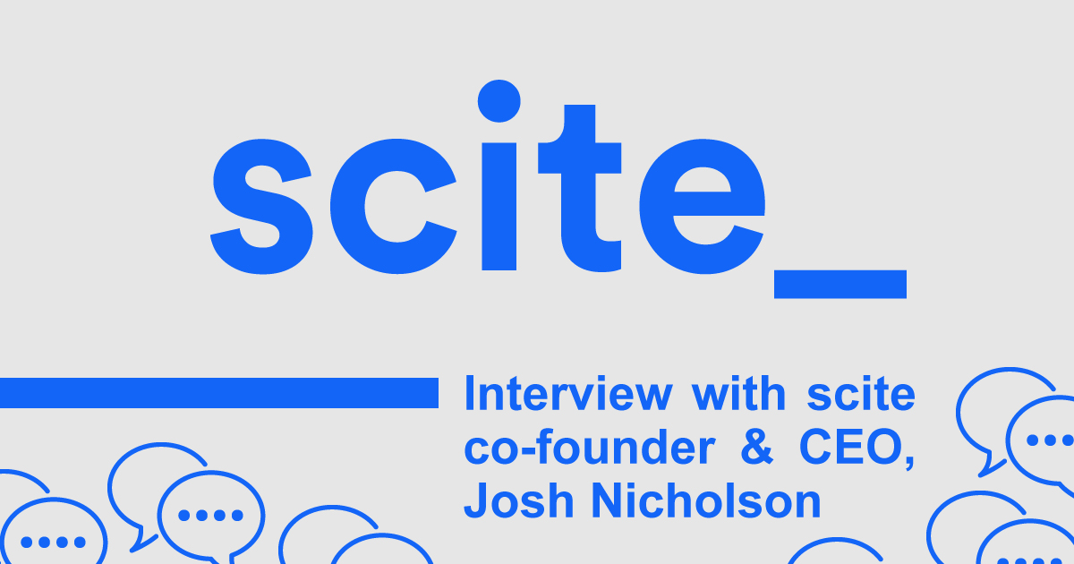 Learn more about scite with Josh Nicholson CEO and cofounder of scite