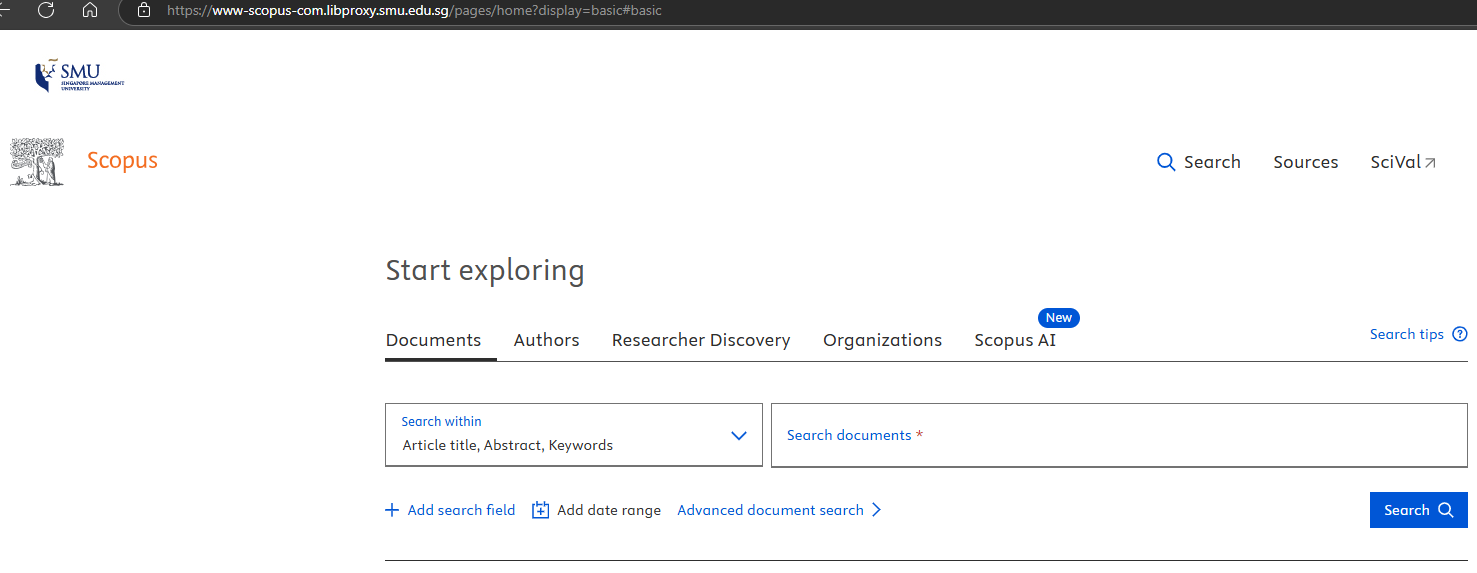 Scopus direct access interface