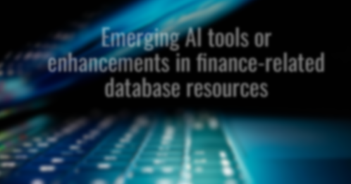 AI Beyond Literature Review: Now in Your Finance Databases