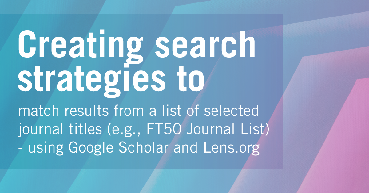 The Lens - Free & Open Patent and Scholarly Search