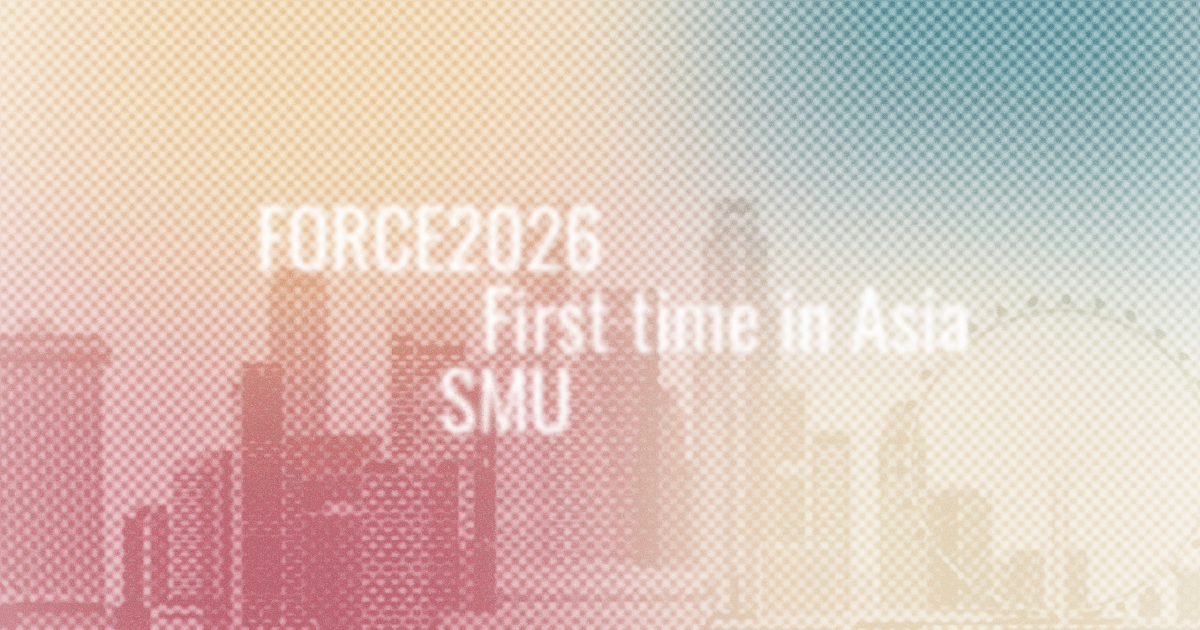 SMU to Host FORCE2026: A Historic Opportunity for Our Research Community 