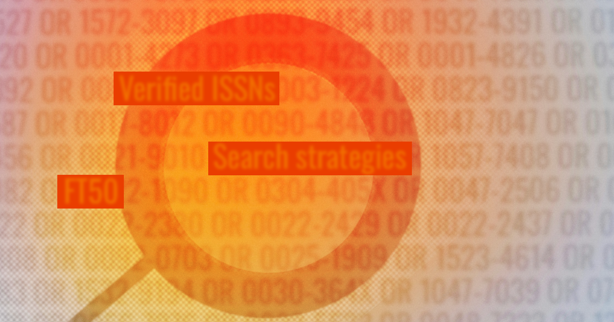 Updating your FT50 search strategies: Verified ISSNs for literature search in Scopus and Web of Science