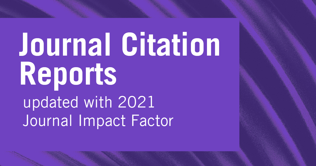 Journal Impact Factor for 2021 is out 