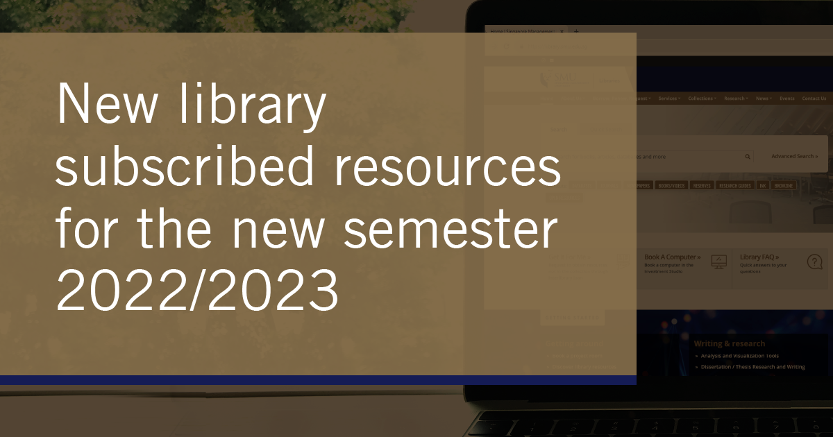 Find out what are the new resources for the semester 2022/2023