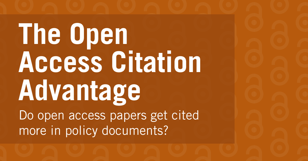 Read on to find out if open access papers get cited more in policy documents