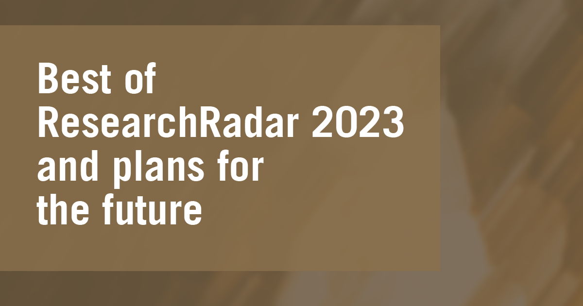 Best of ResearchRadar 2023 and plans for the future