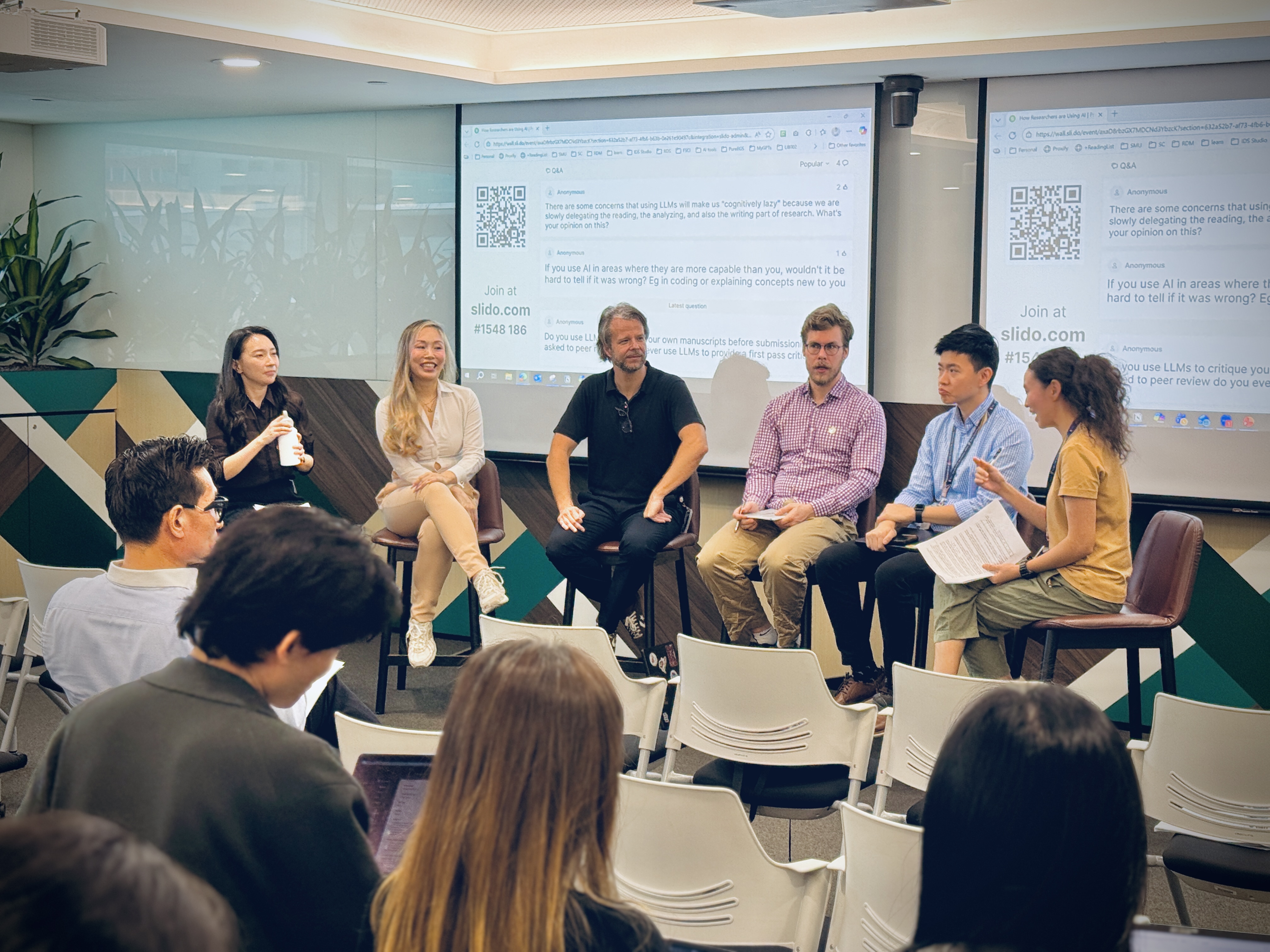 Panelists at SMU Researcher Club event