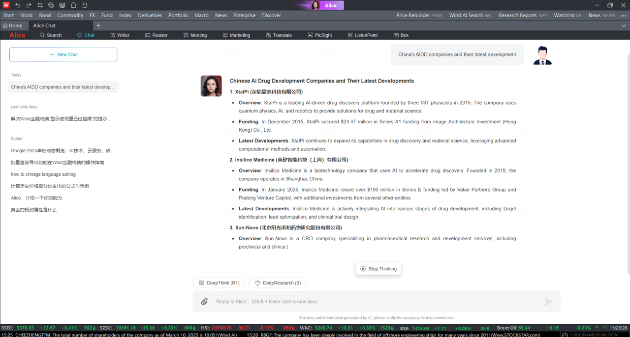 Alice Chat AIDD inquiry