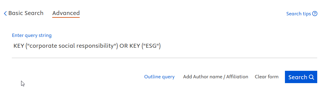 Scopus KEY Search