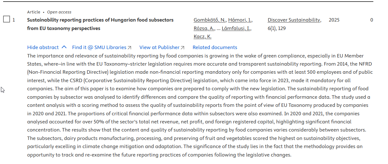 Sustainability Reporting Example