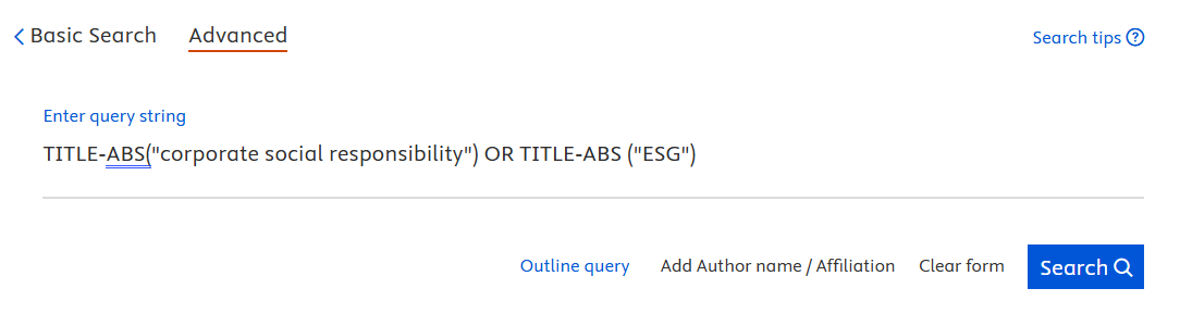 Scopus TITLE-ABS Search