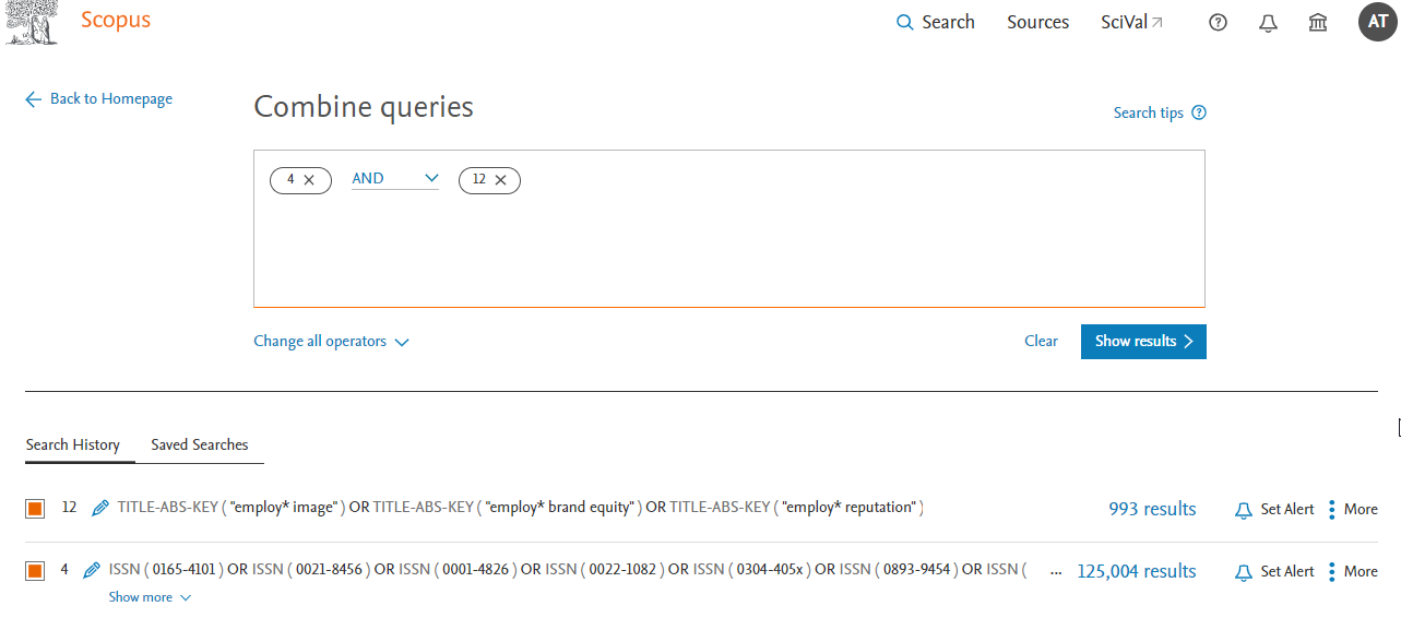 Creating search strategies in Scopus to match results from a list of