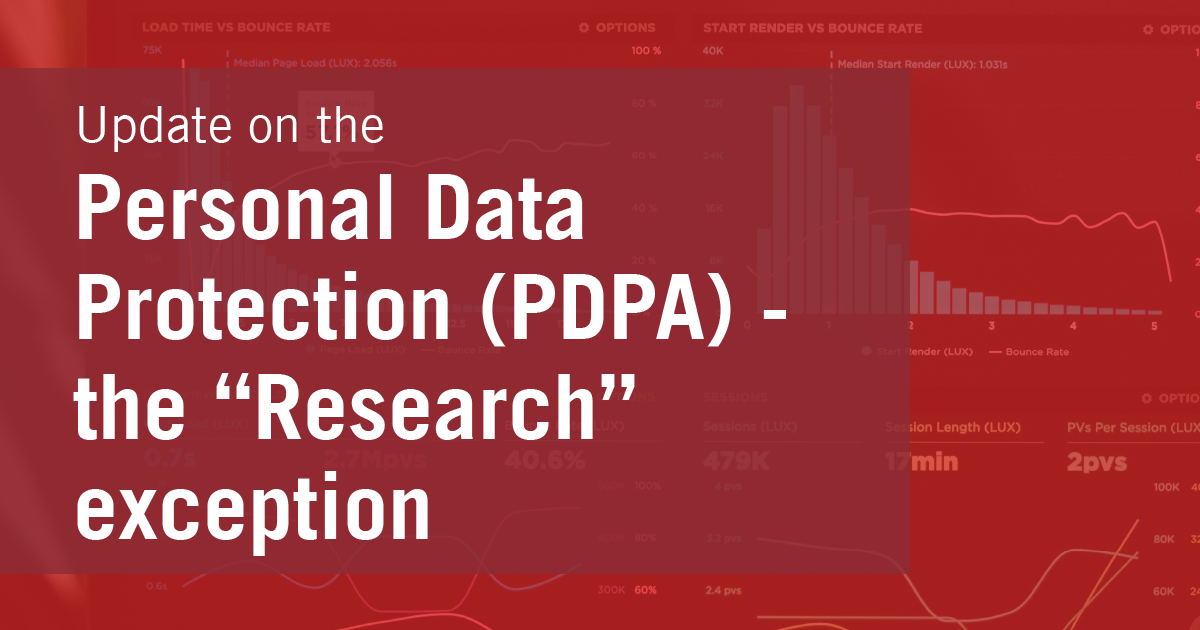 Update on the Personal Data Protection (PDPA) - the “Research” exception